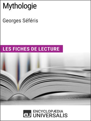 cover image of Mythologie de Georges Séféris